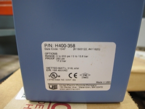 LOT TO INCLUDE: (30) RECEPTACLES, ELECTRICAL TYPE, 4 WIRE, 250V 20A 3 PHASE ELEC RATING, NEMA L15-20R PLUG, WIRING DEVICE KIND. SINGLE, BLACK PHENOLIC, (1) SWITCH, PRESSURE TYPE, 15A ELEC RATING, 0-200 PSI RANGE, 1 SNAP ACTION, 1/4" CONNECTION. 250 PSI PROOF PRESSURE, 1.5-5 PSI DEADBAND, (1) CAPACITOR, ELECTROLYTIC TYPE, 18,000 UFD CAPACITANCE, 25 WVDC VOLTAGE, ALUMINUM MATERIAL, +/- 20% TOLERANCE, 1.375" X 2.625" SIZE, SCREW TERMINAL CONNECTION, (4) STATIONS, SWITCH TYPE, SELECTOR KIND. ON-OFF-ON, (2) CIRCUIT, 20A, 480V, NEMA 4 ENCLOSURE, 3/4" HUBS. LOADING & HANDLING FEE $15-4146